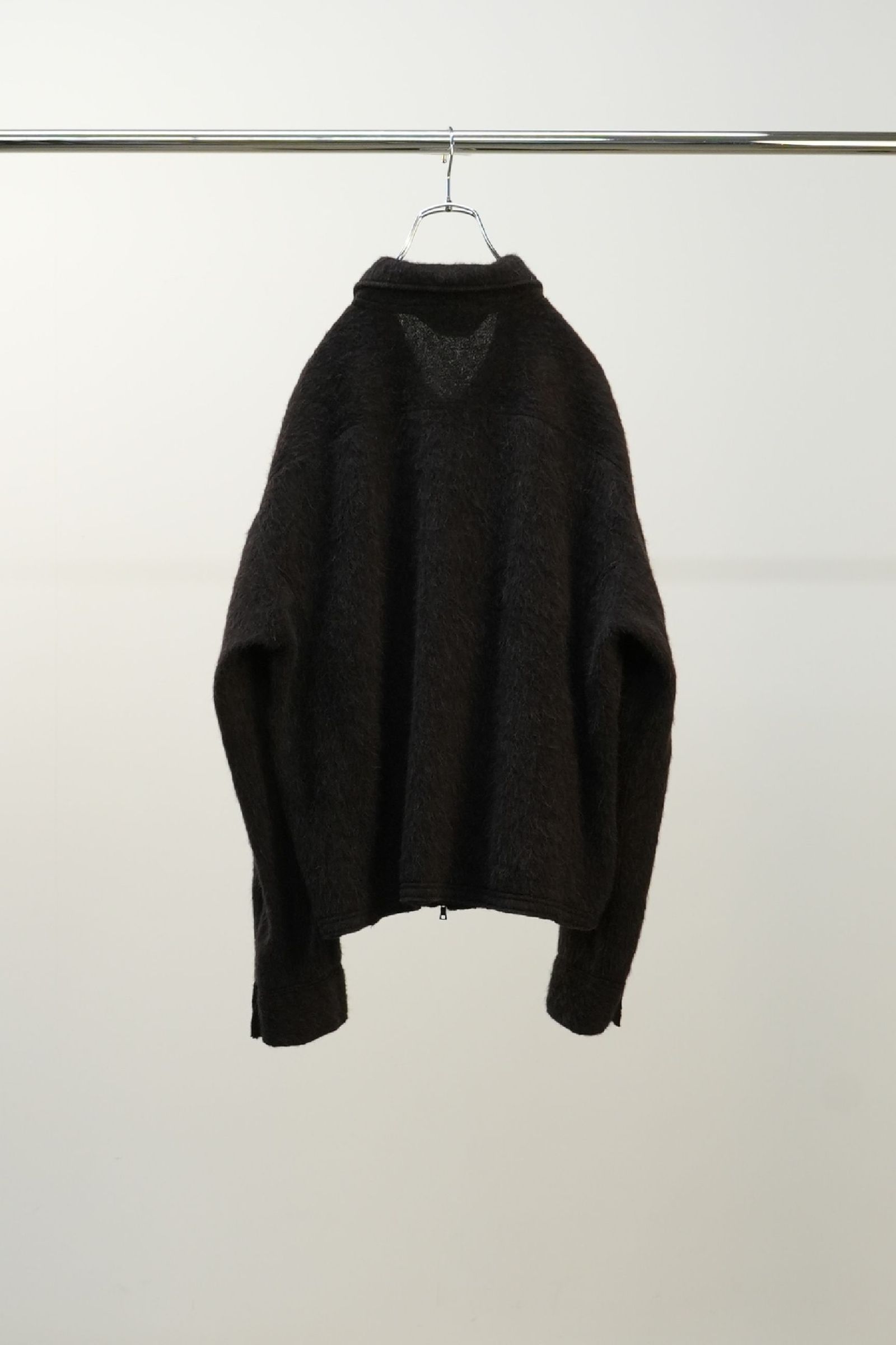SHAGGY ZIP UP SHIRT | BROWN | ジップアップシャツ
