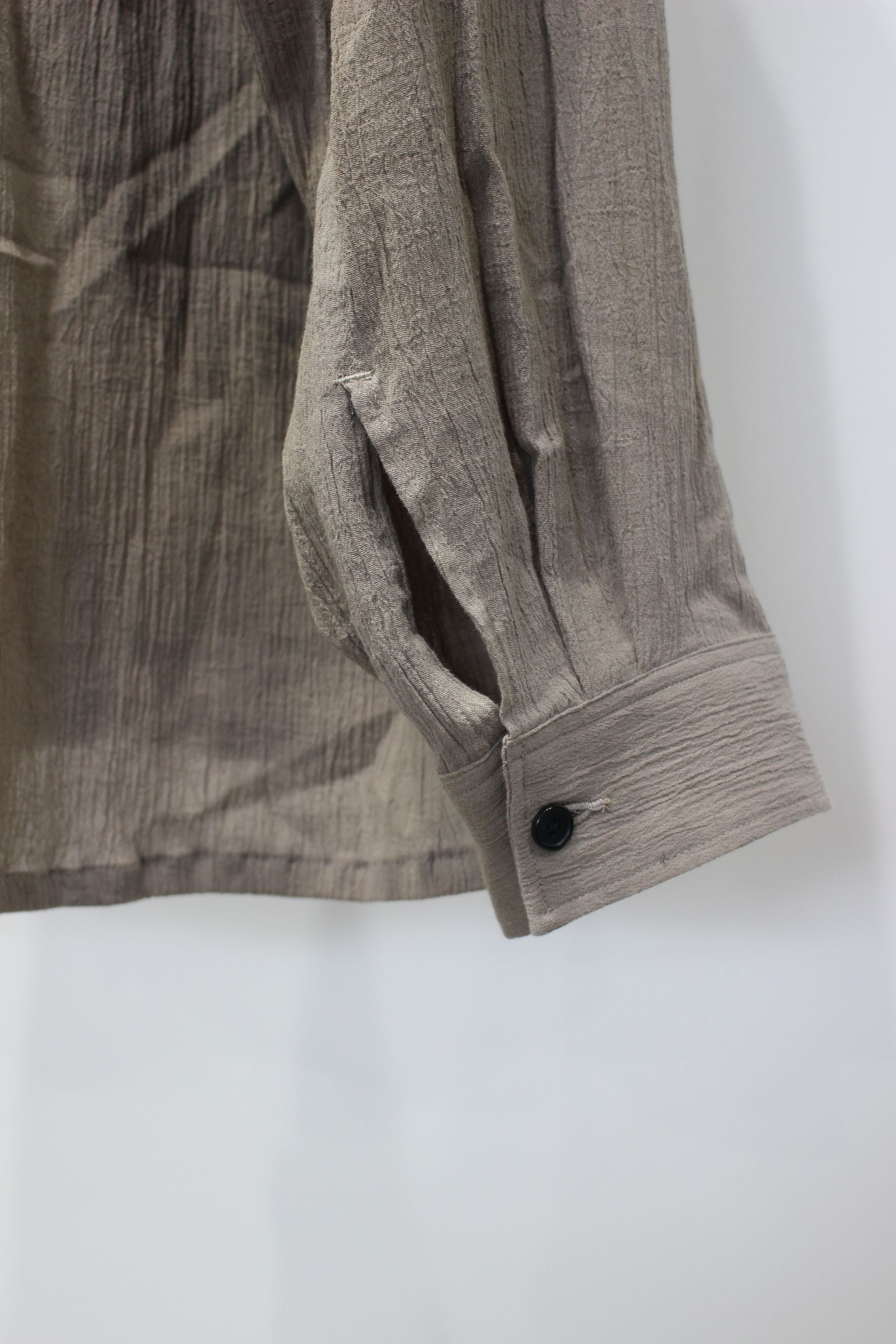 [ラスト1点] CREPE SHIRT JACKET | GREIGE | シャツジャケット