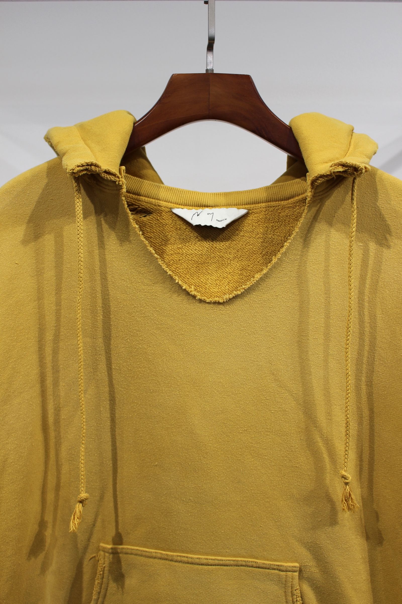 ANCELLM - DYED DAMAGE HOODIE/MUSTARD | NapsNote