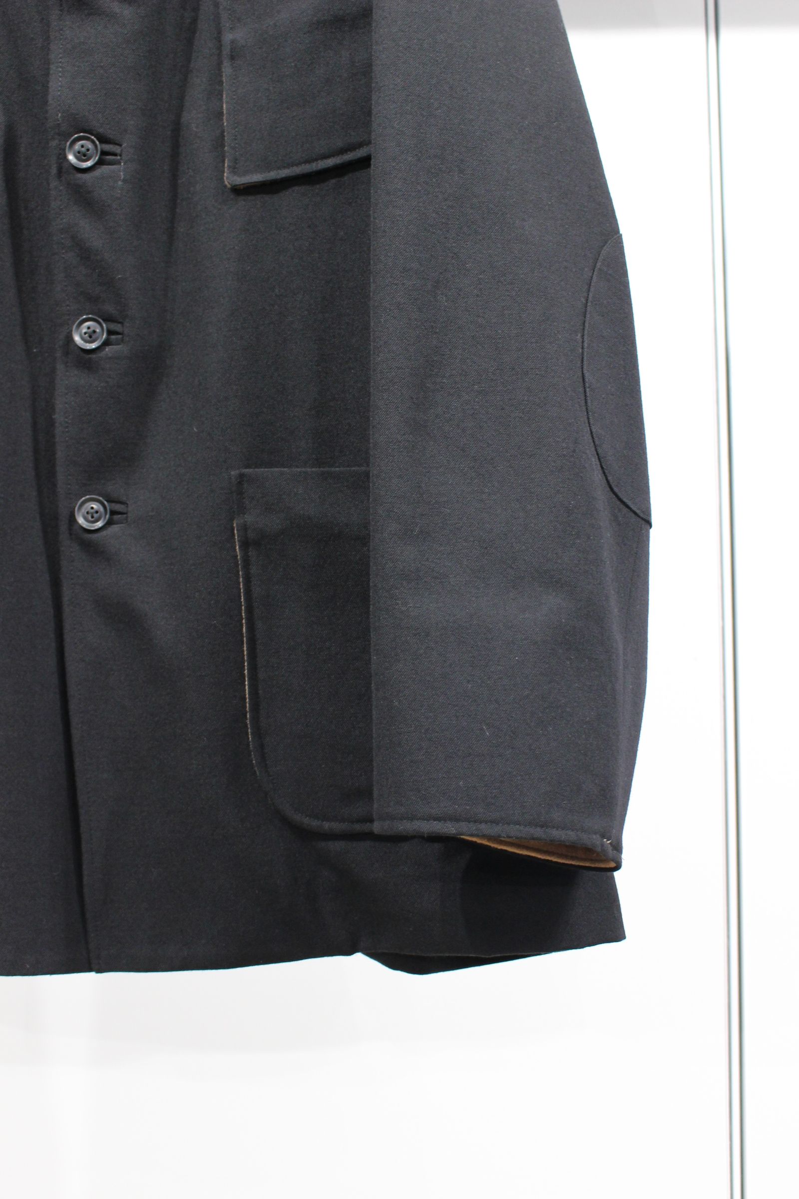 MILITARY WOOL SERGE FORESTIERE/BLACK