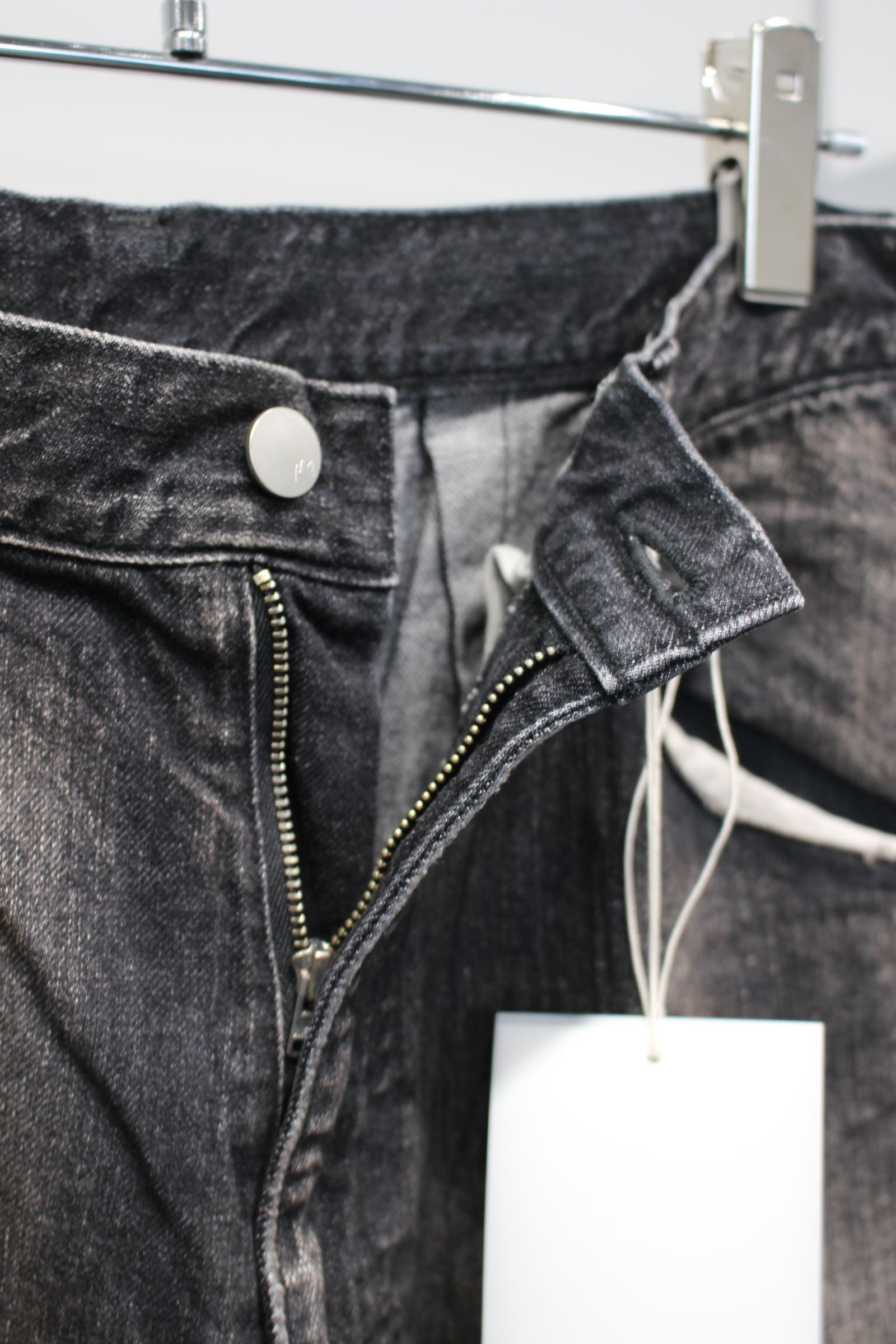 DENIM PAINTER SHORTS | BLACK | デニムショーツ