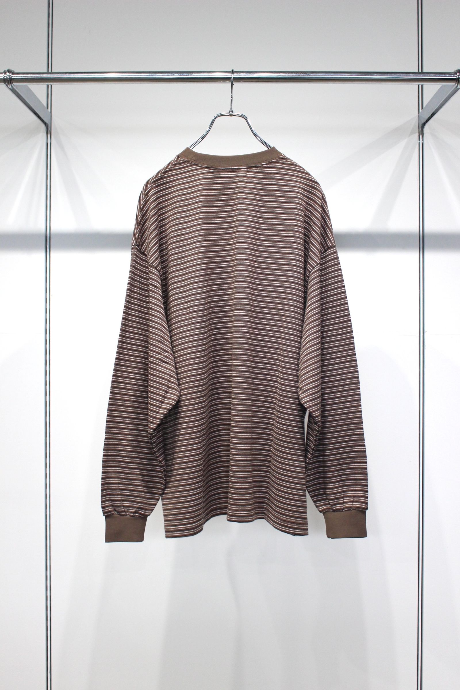 BORDER WIDE L/S T-SHIRT | KHAKI | カットソー