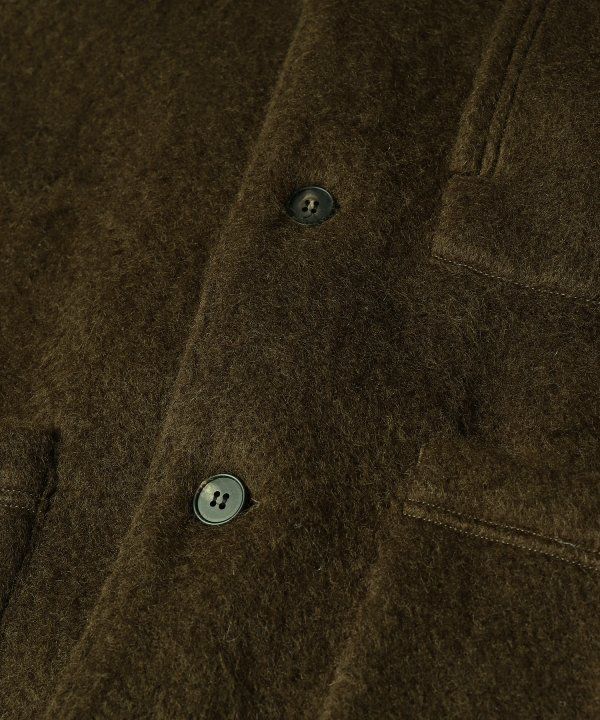 MOHAIR SHIRT JACKET/シャツジャケット/カーキ