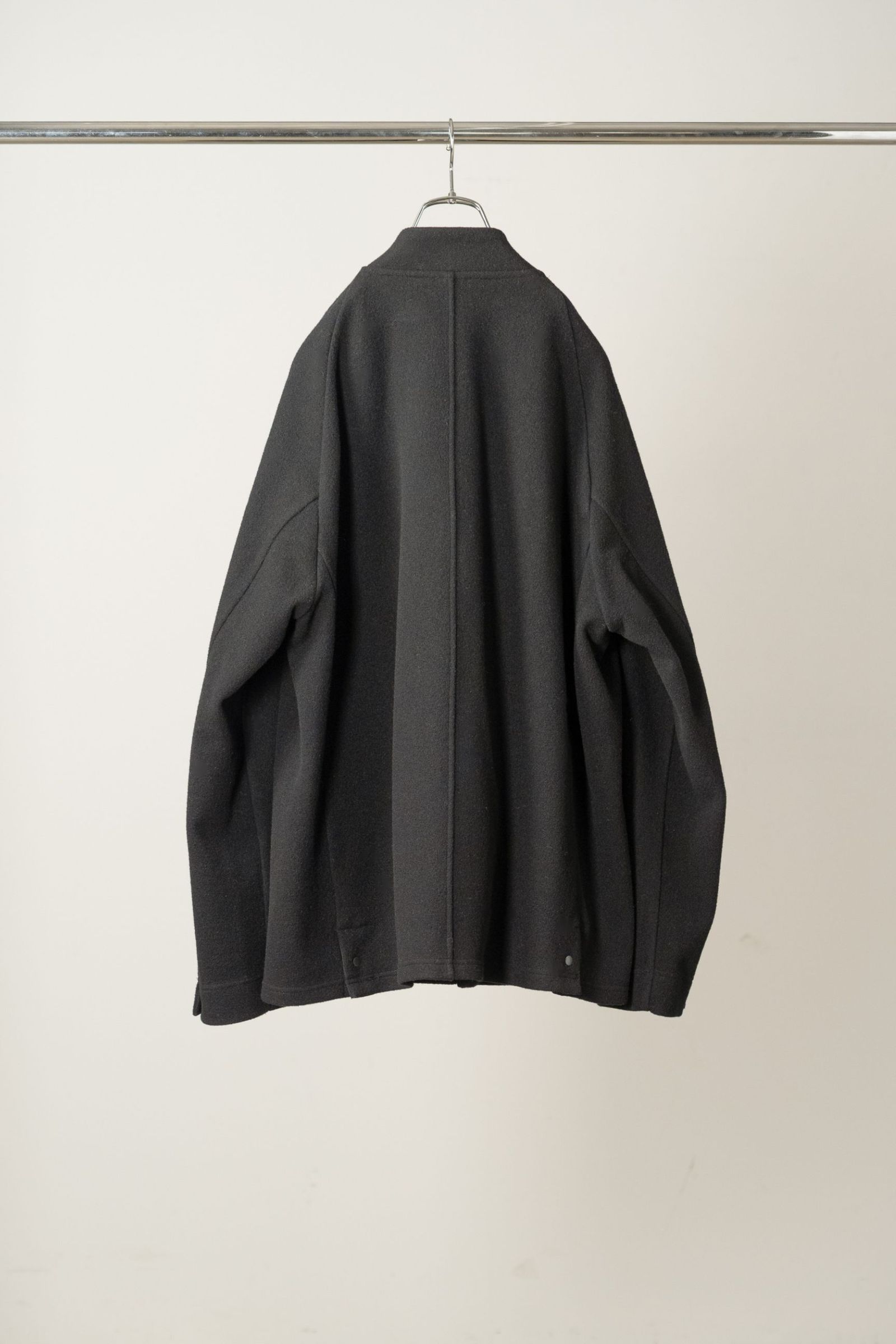 W/CA NO COLLAR DOUBLE JACKET | BLACK | ノーカラージャケット