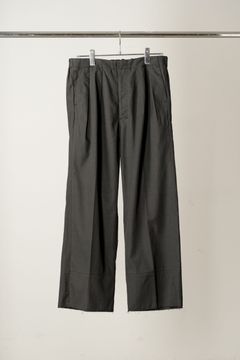 L/C TUCK EASY PANTS | BLACK | イージーパンツ
