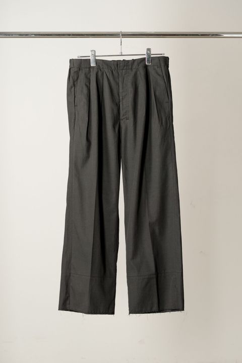 L/C TUCK EASY PANTS | BLACK | イージーパンツ