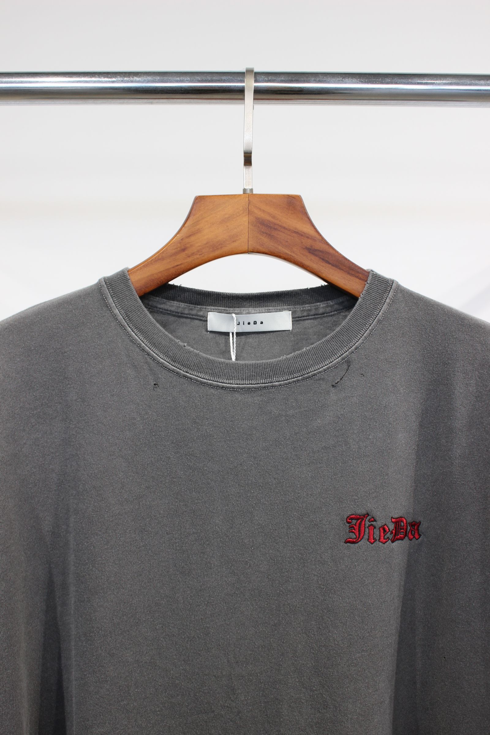 JieDa - DAMAGE GOTHIC PIGMENT TEE/tシャツ/ブラック | NapsNote