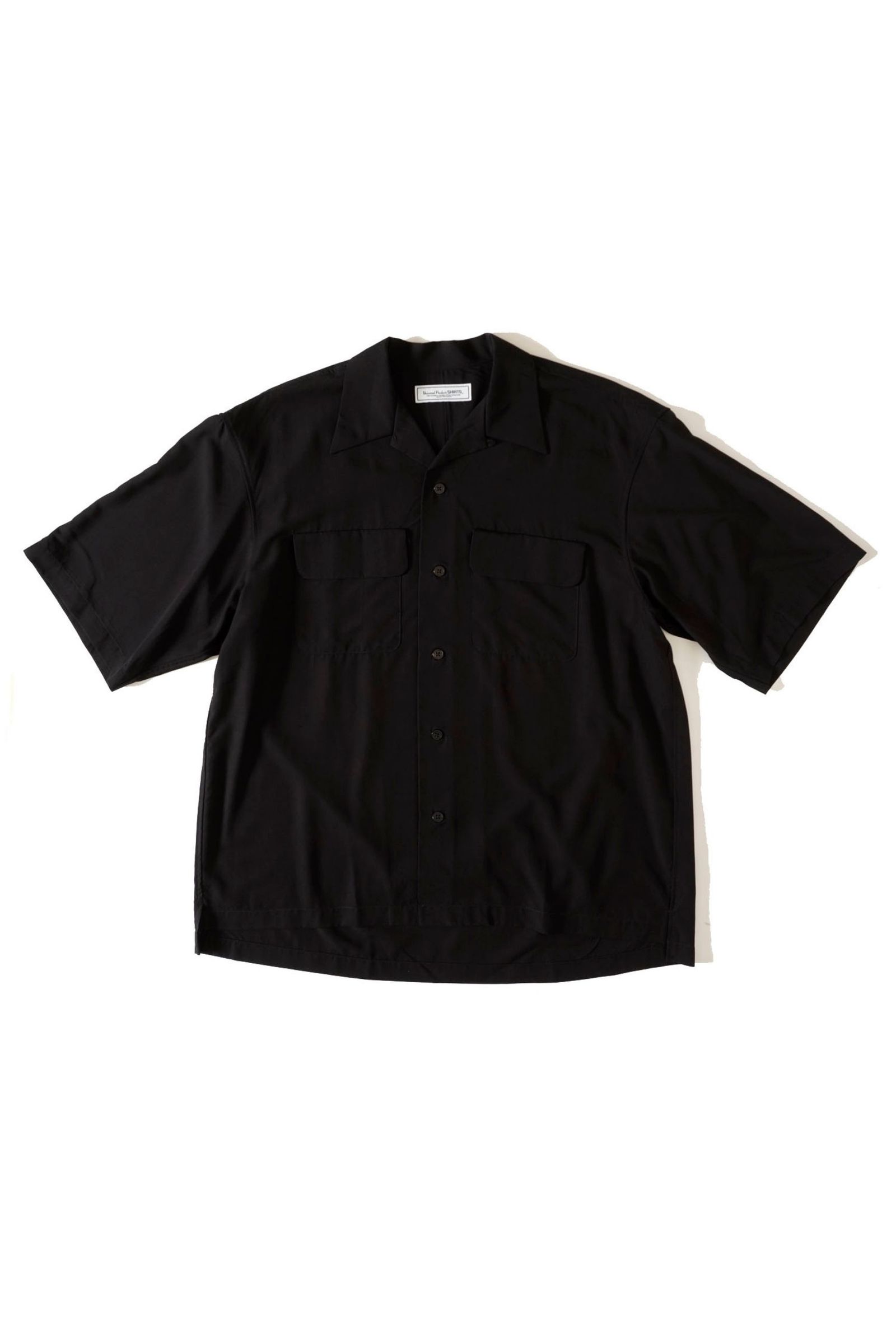 OPEN COLLOR S/S SHIRTS | BLACK | シャツ