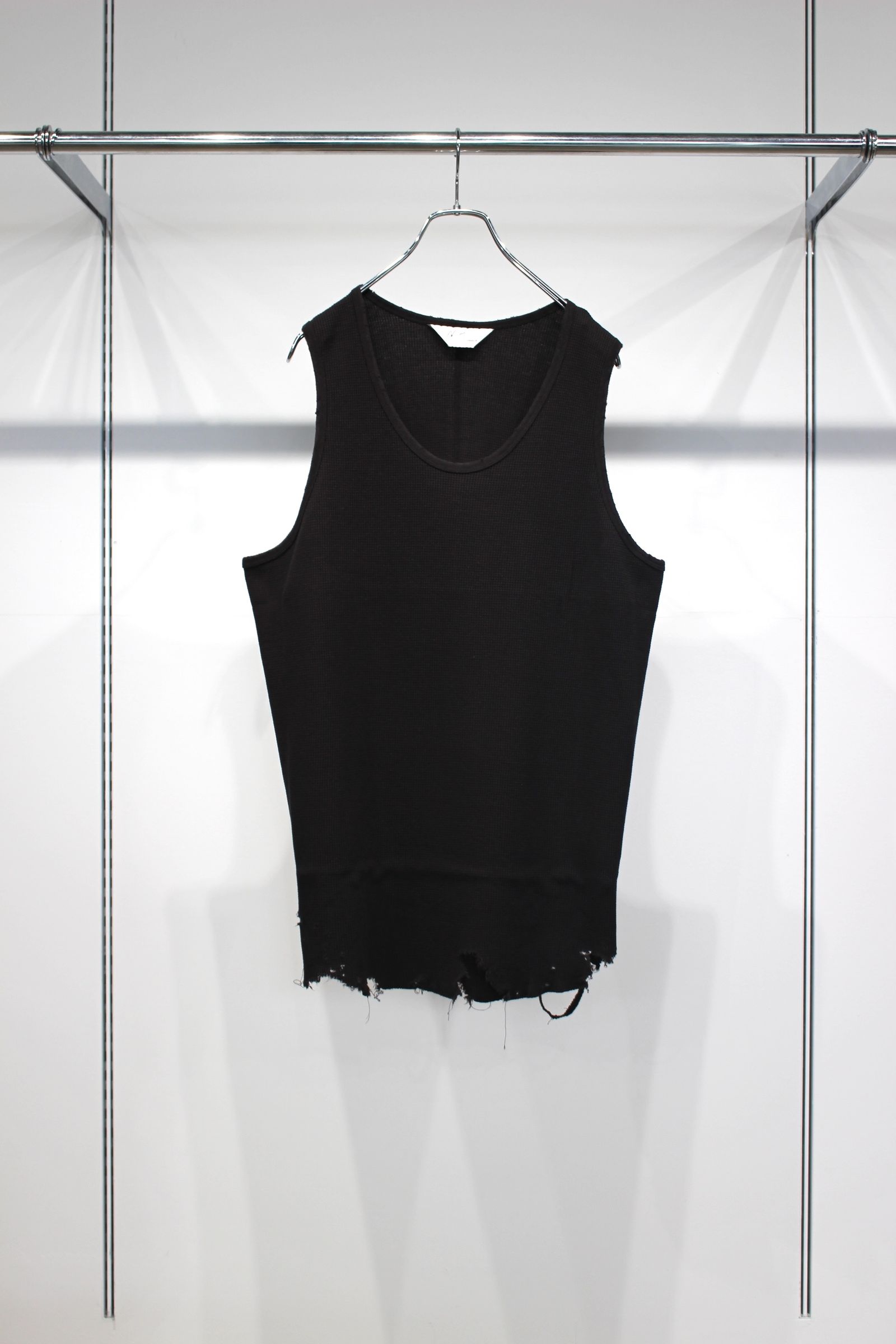 DAMAGE WAFFLE TANK | D.BROWN | タンクトップ