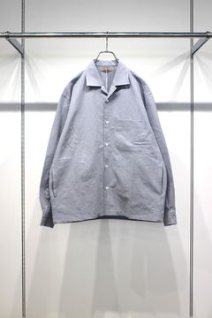 COTTON / LINEN WASHER JACKET | SAX GRAY | シャツ