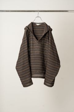 [ラスト1点] CUT BORDER HOODIE | BLACK | フーディー