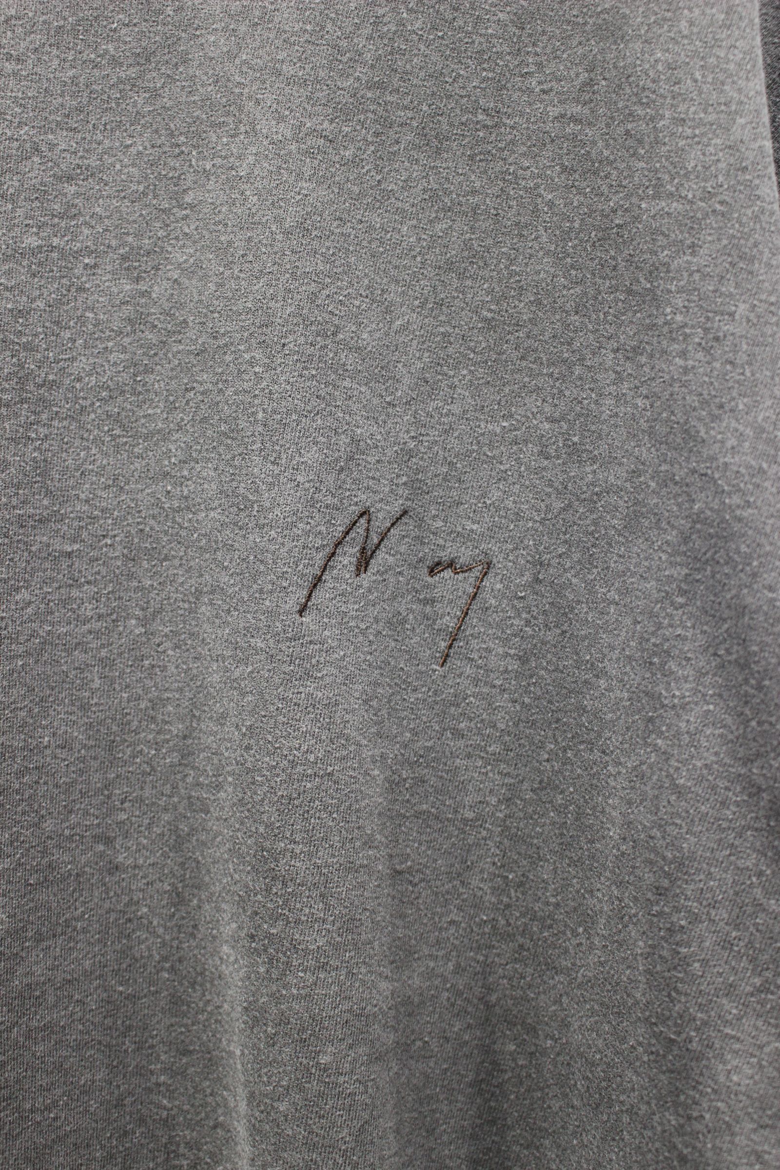 EMBROIDERY DYED T-SHIRT | BLACK | カットソー