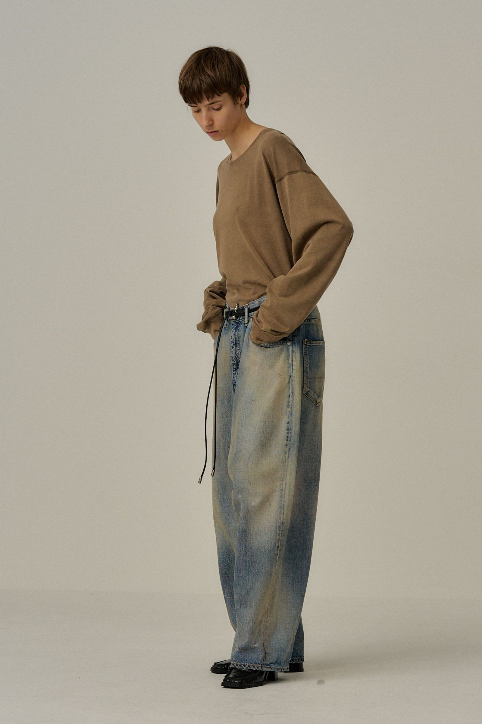 UNEVENNESS LS T-SHIRT | BROWN | カットソー