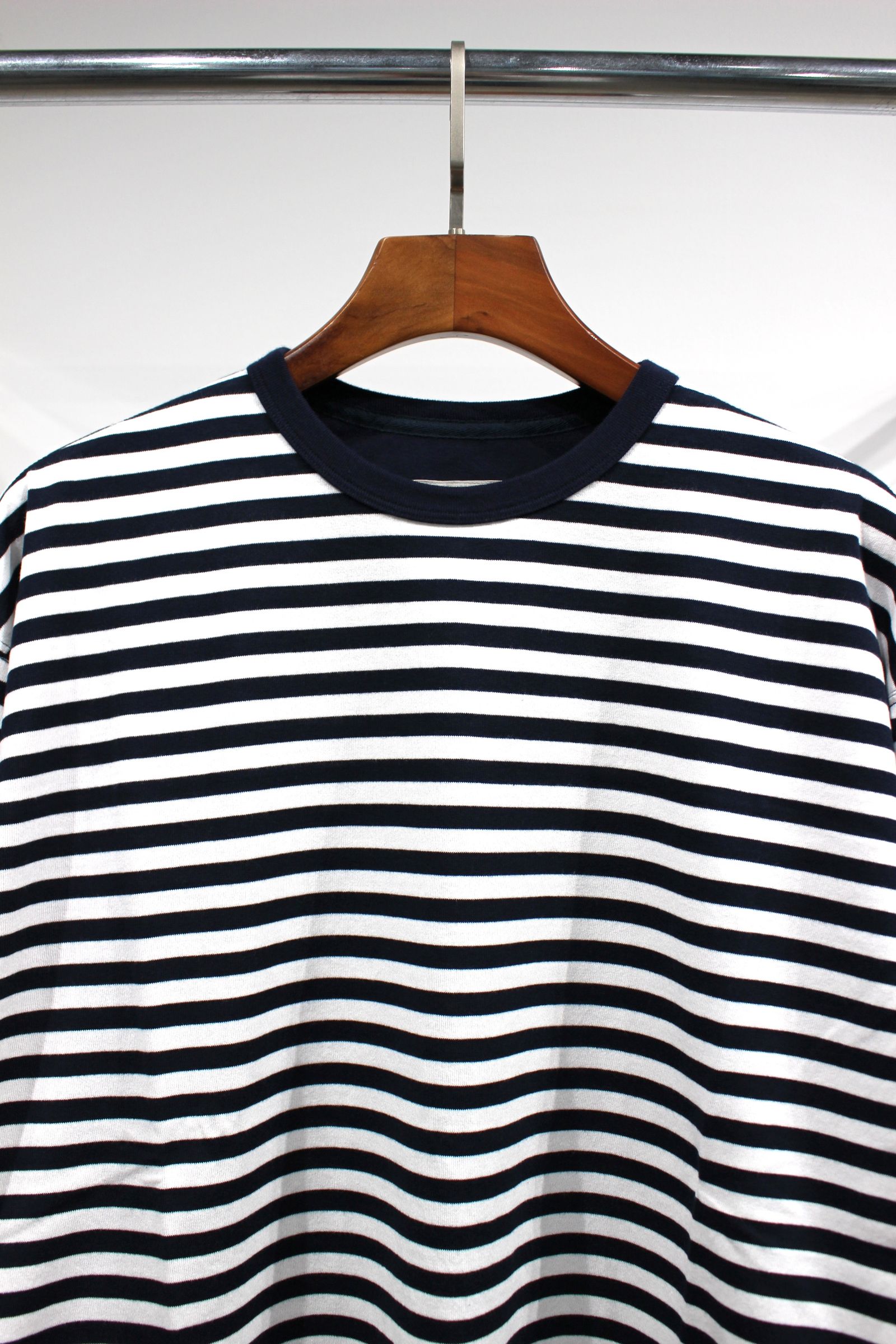 DOUBLE BORDER L/S TEE/WHITE-NAVY