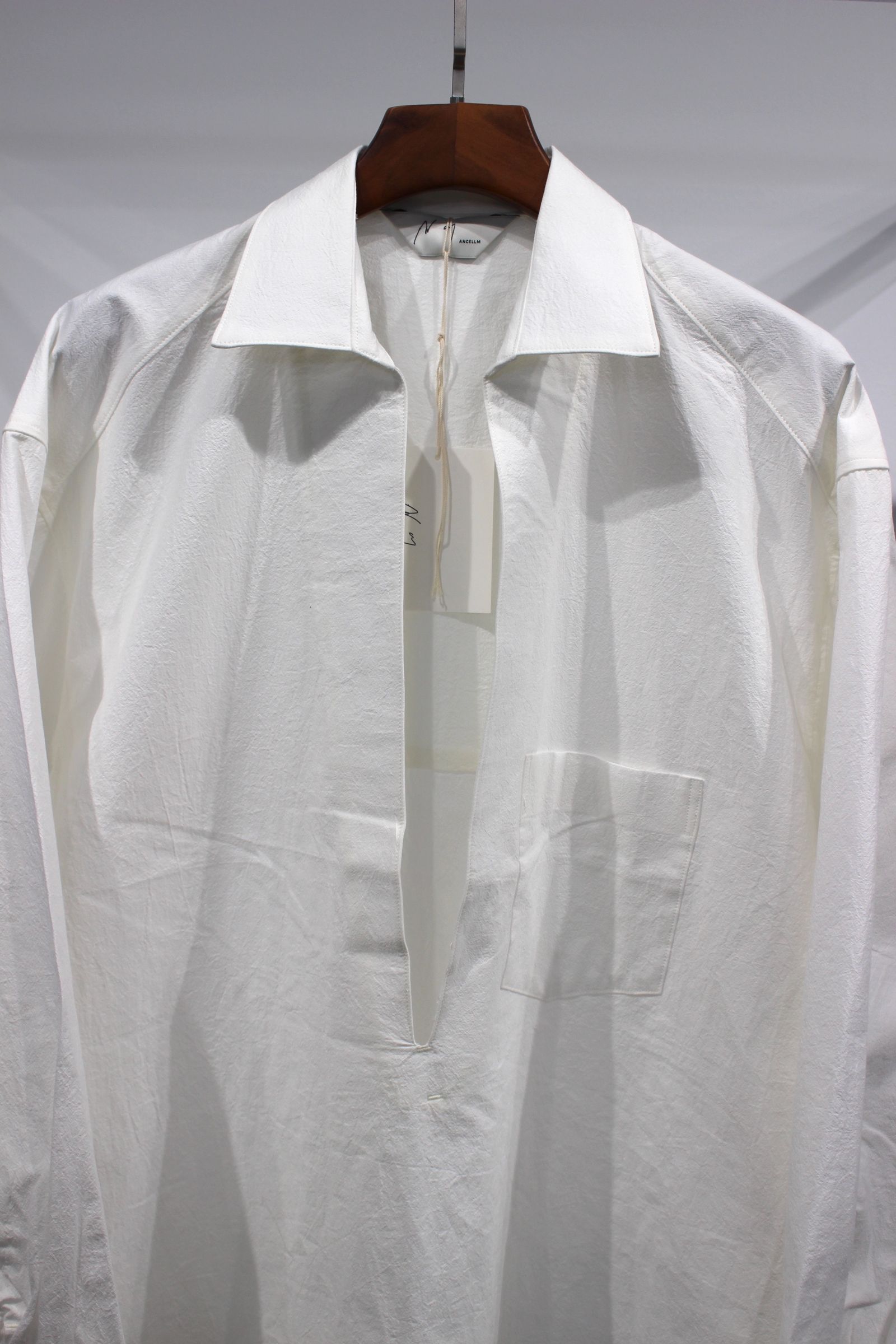 ANCELLM - SKIPPER LONG SHIRT/WHITE | NapsNote