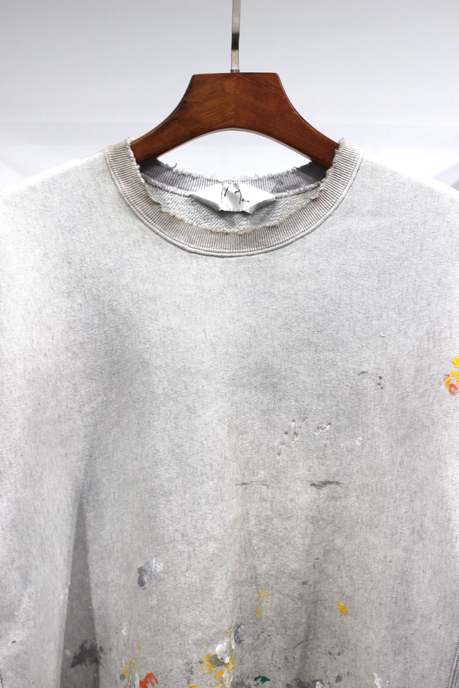 ANCELLM - HAND PAINTING SWEAT SHIRT/WHITE | NapsNote