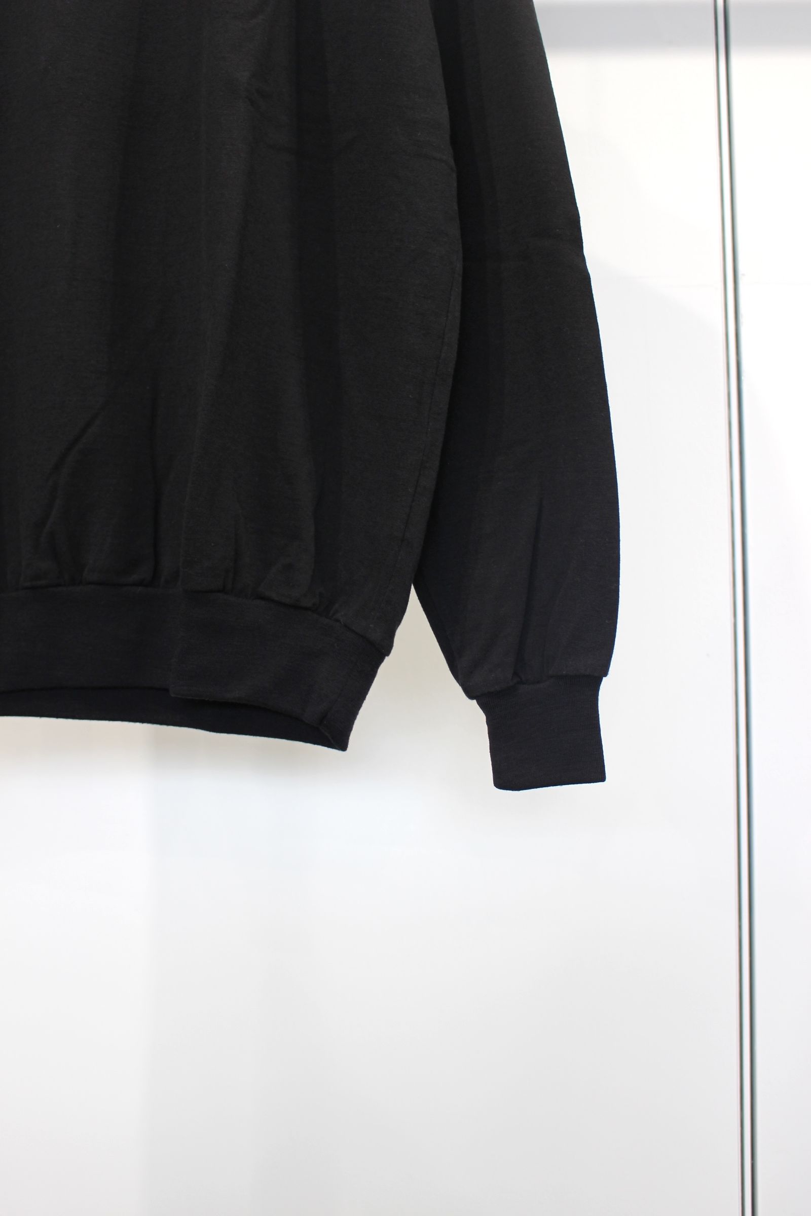 [ラスト1点] WOOL CREW NECK SWEAT SHIRT | BLACK | カットソー