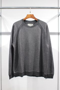 SOFT WOOL KNIT-SAWN PULLOVER | GRAY | ニット