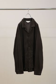 [ラスト1点] CREPE SHIRT JACKET | BLACK | シャツジャケット