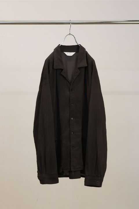 [ラスト1点] CREPE SHIRT JACKET | BLACK | シャツジャケット