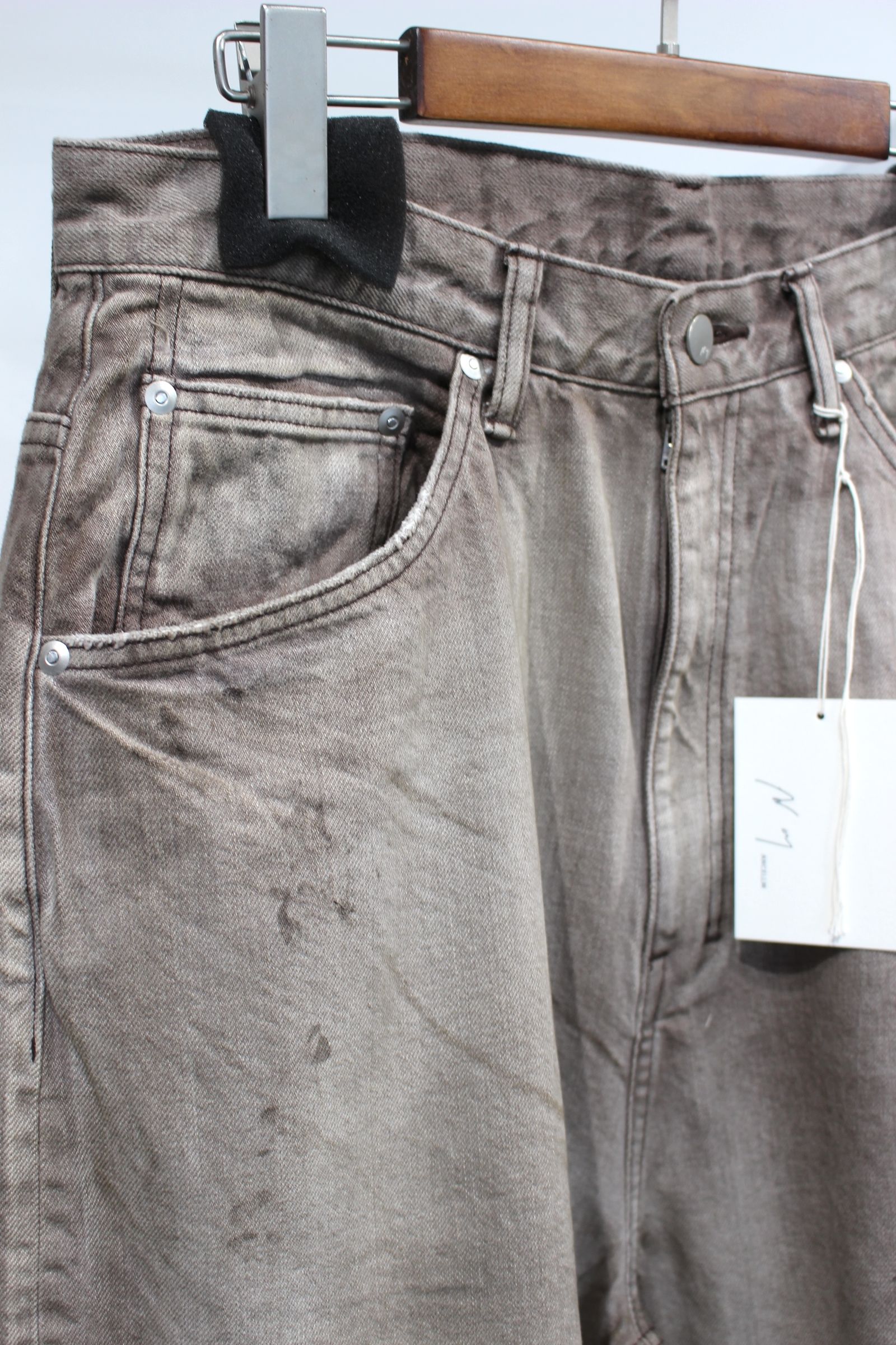 AGING WIDE DENIM 5P PANTS | BROWN | デニム