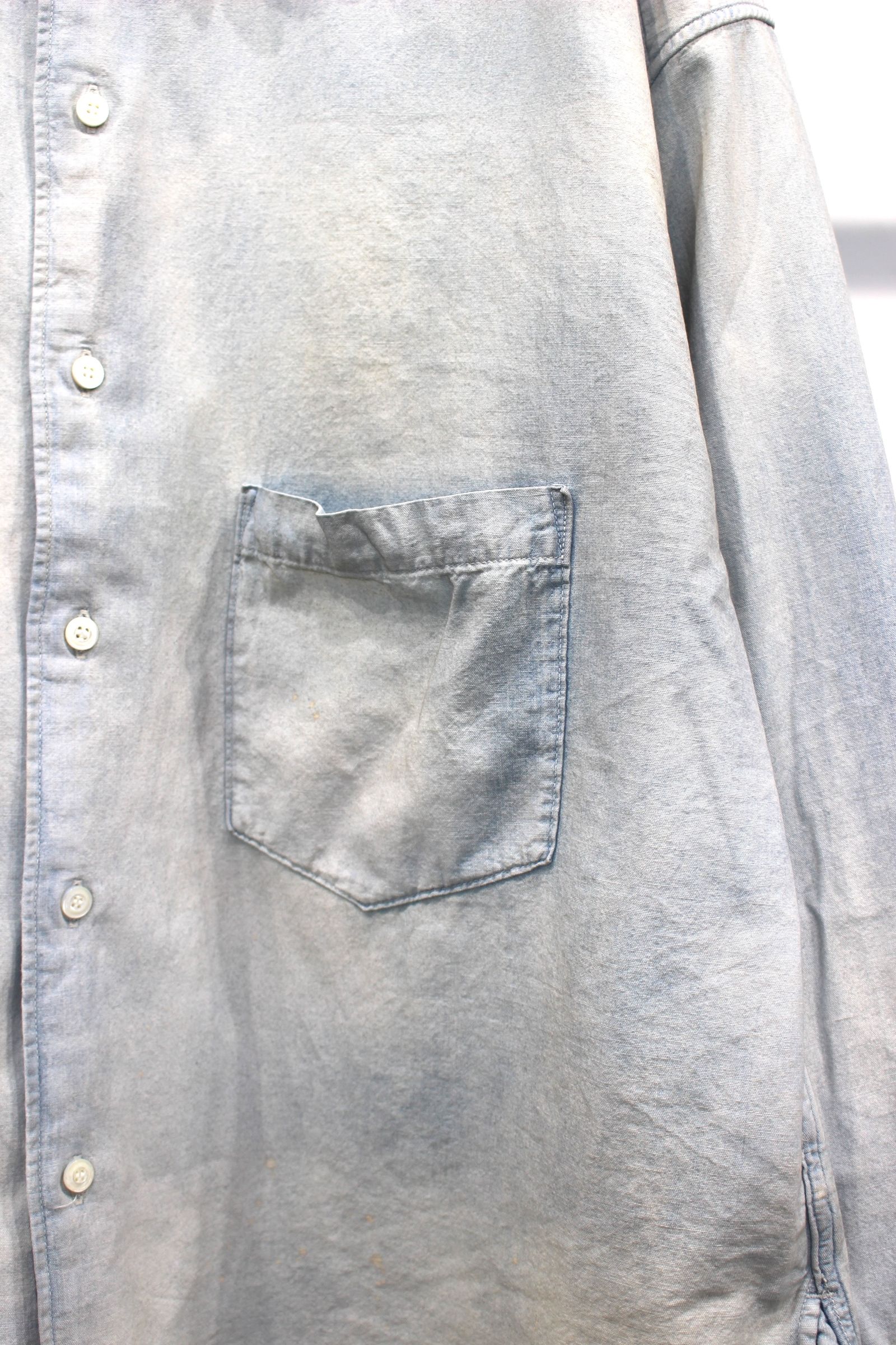 ANCELLM - AGING CHAMBRAY SHIRT | INDIGO | シャンブレーシャツ