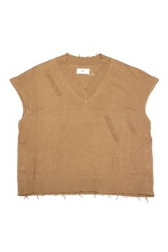 DAMAGE V NECK KNIT VEST/ニットベスト