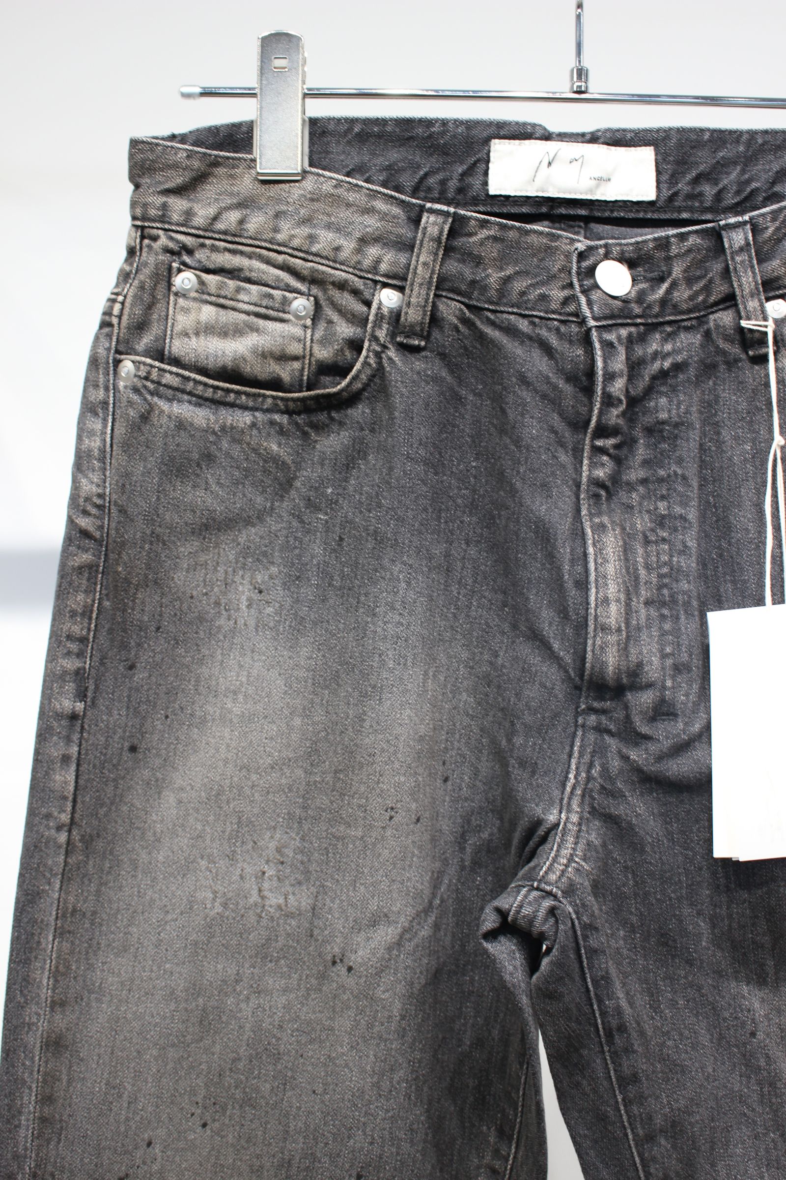 #07 SLIM STRAIGHT 5P DENIM PANTS | BLACK | デニムパンツ