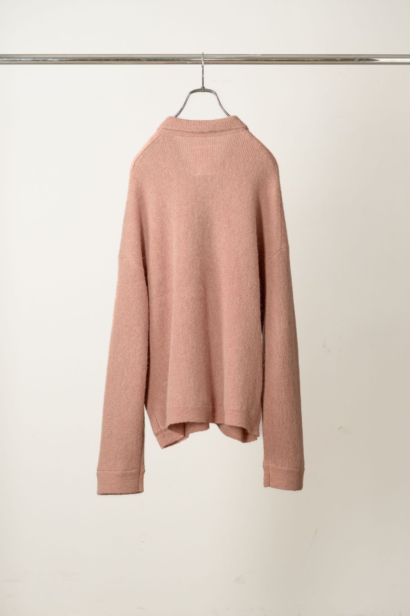 [ラスト1点] KNIT SHIRT | PINK | ニットシャツ