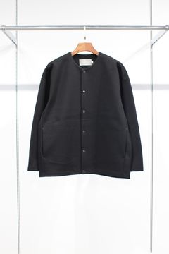 SNAP BUTTON CARDIGAN -solid-/BLACK