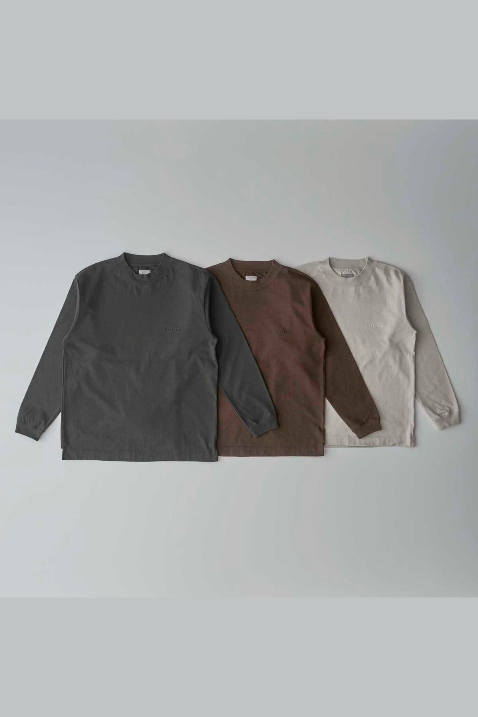 HEAVY PLATING L/S TEE | BROWN | カットソー