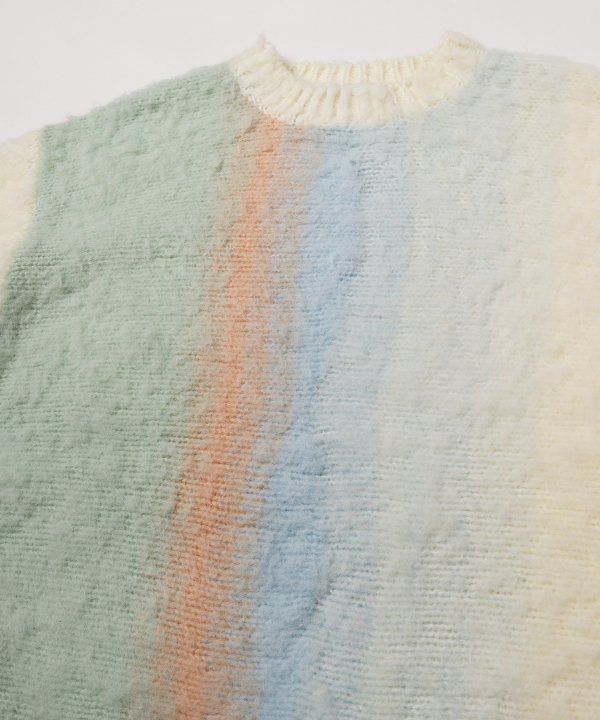 GRADATION KNIT/ニット/オフホワイト