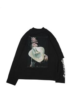 PATCH LAYERED MOC NECK L/S T-SHIRT/カットソー
