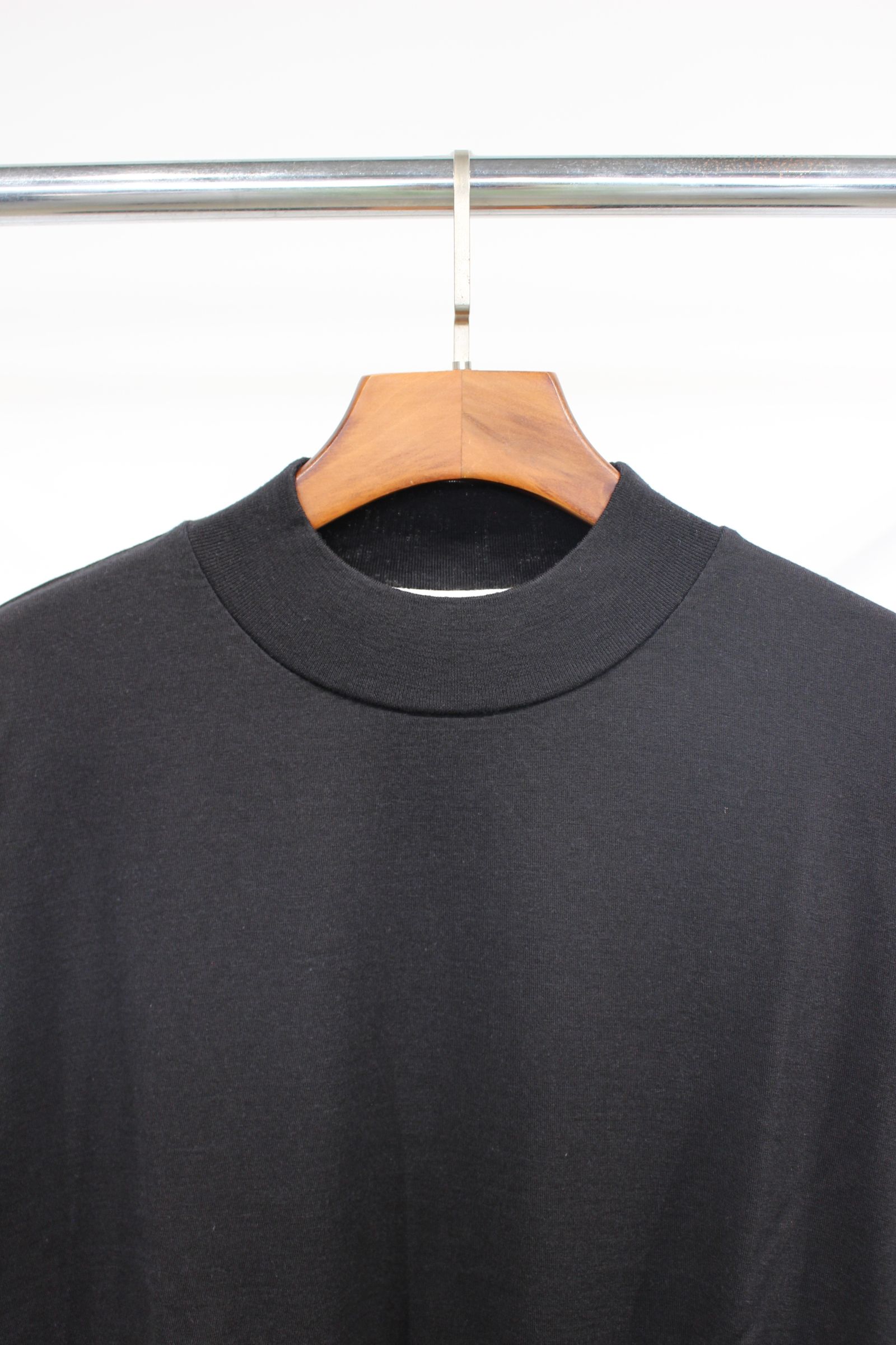 [ラスト1点] WOOL MOCK NECK SWEAT SHIRT | BLACK | カットソー