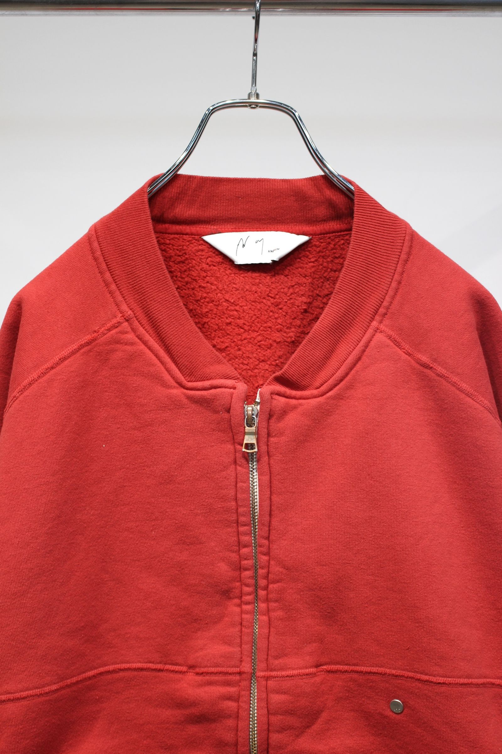 FLEECE-LINED SWEAT VERSITY SHIRT | RED | スウェット
