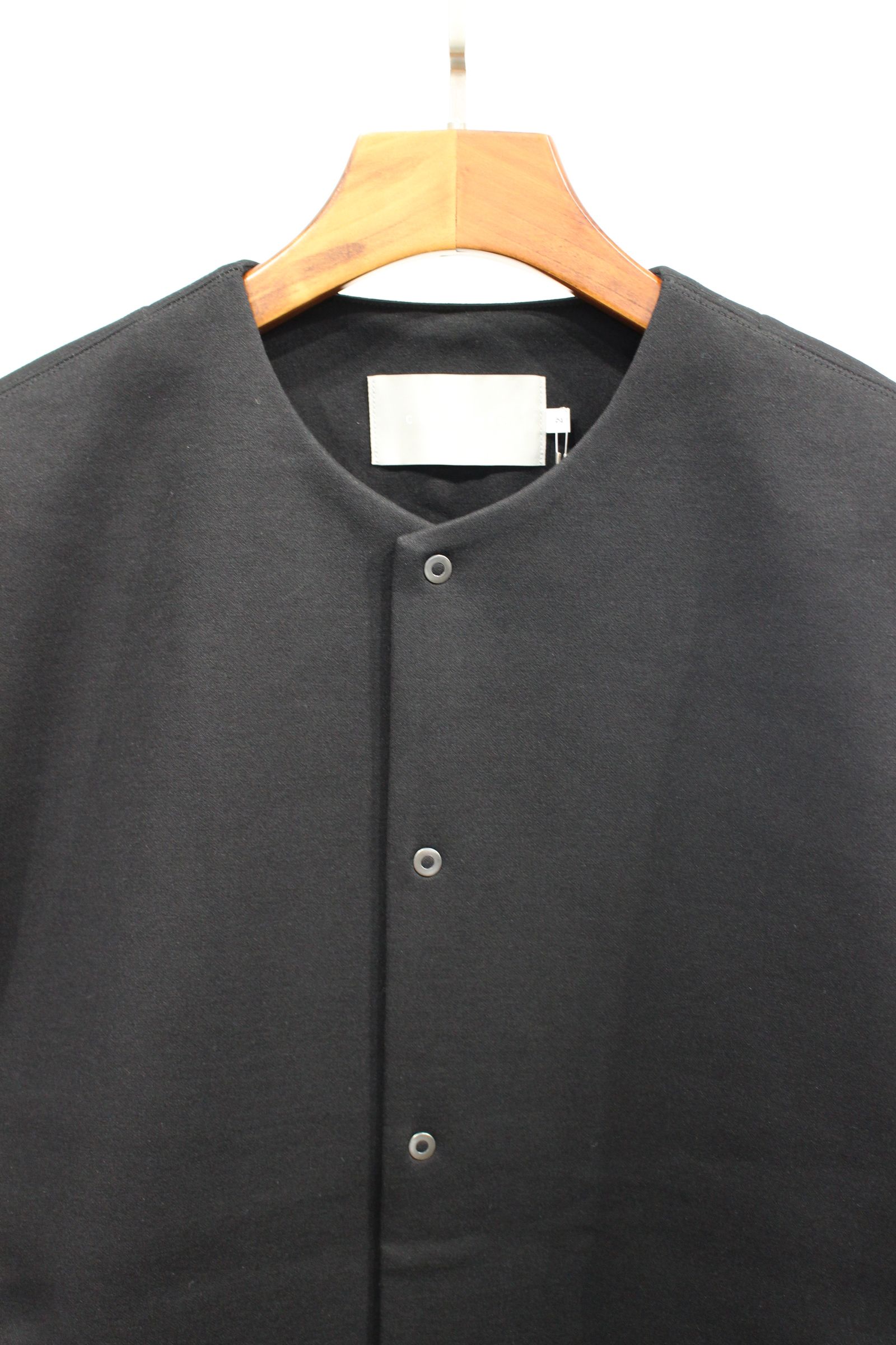 SNAP BUTTON CARDIGAN -solid-/BLACK