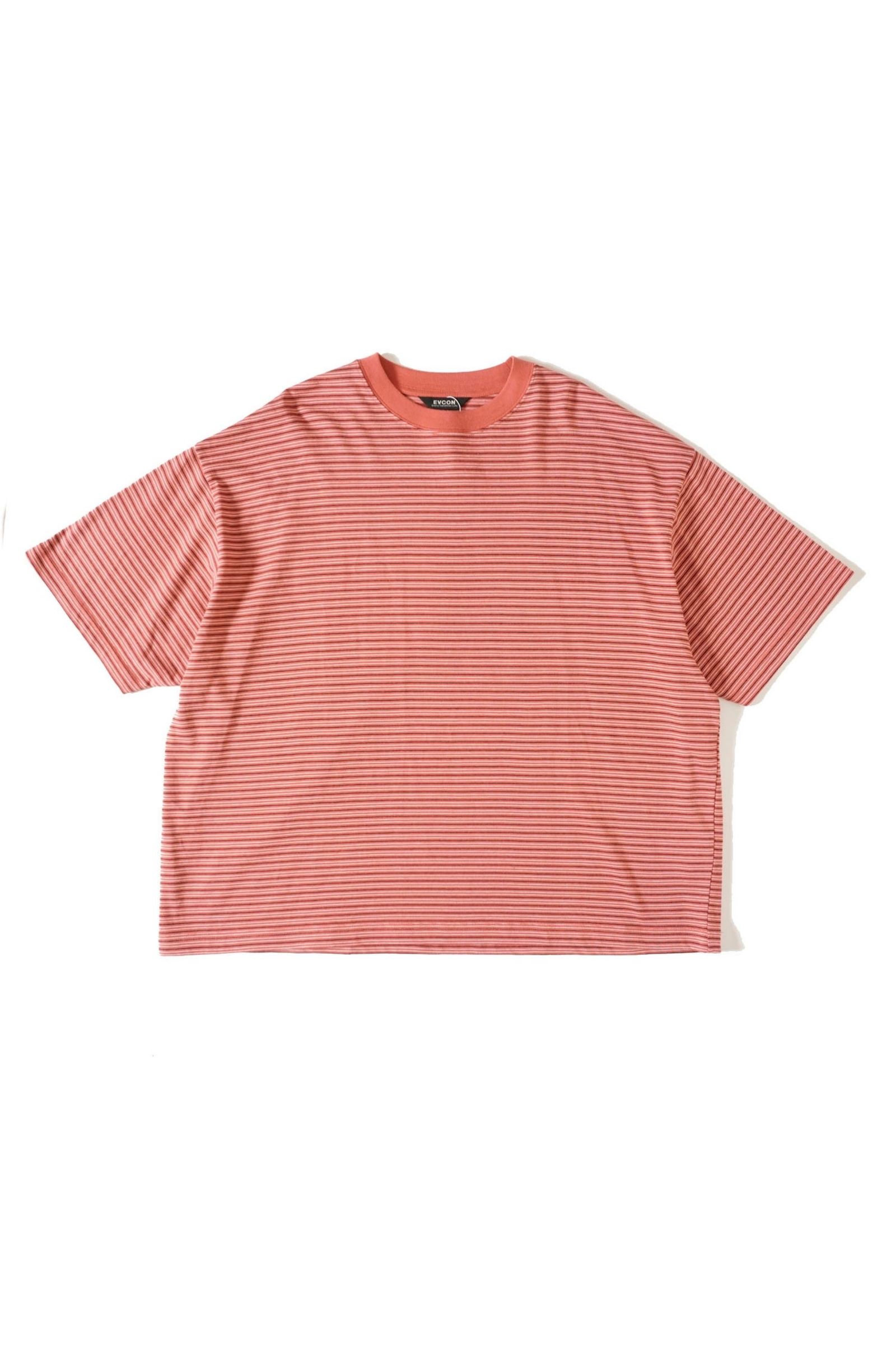 BORDER WIDE S/S T-SHIRT | RED | Tシャツ