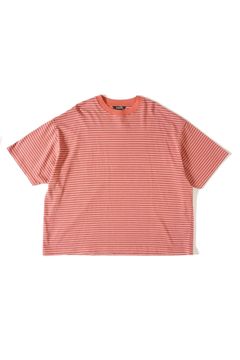 BORDER WIDE S/S T-SHIRT | RED | Tシャツ