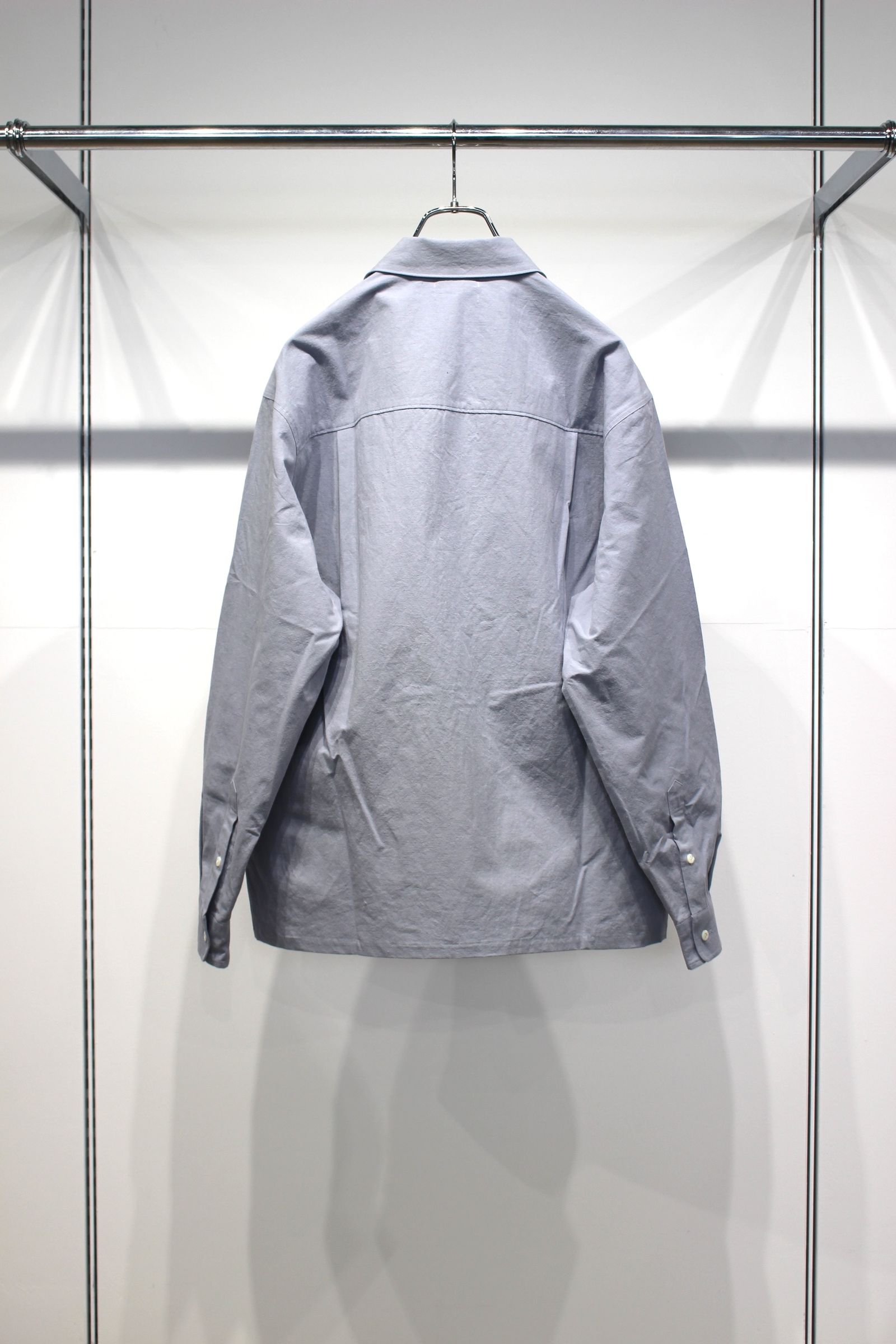 COTTON / LINEN WASHER JACKET | SAX GRAY | シャツ
