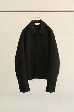 W/L SHORT ZIPUP SHIRT | BLACK | ジップアップシャツ