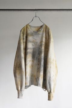 MARBLING SWEAT SHIRT/BEIGE-BLACK