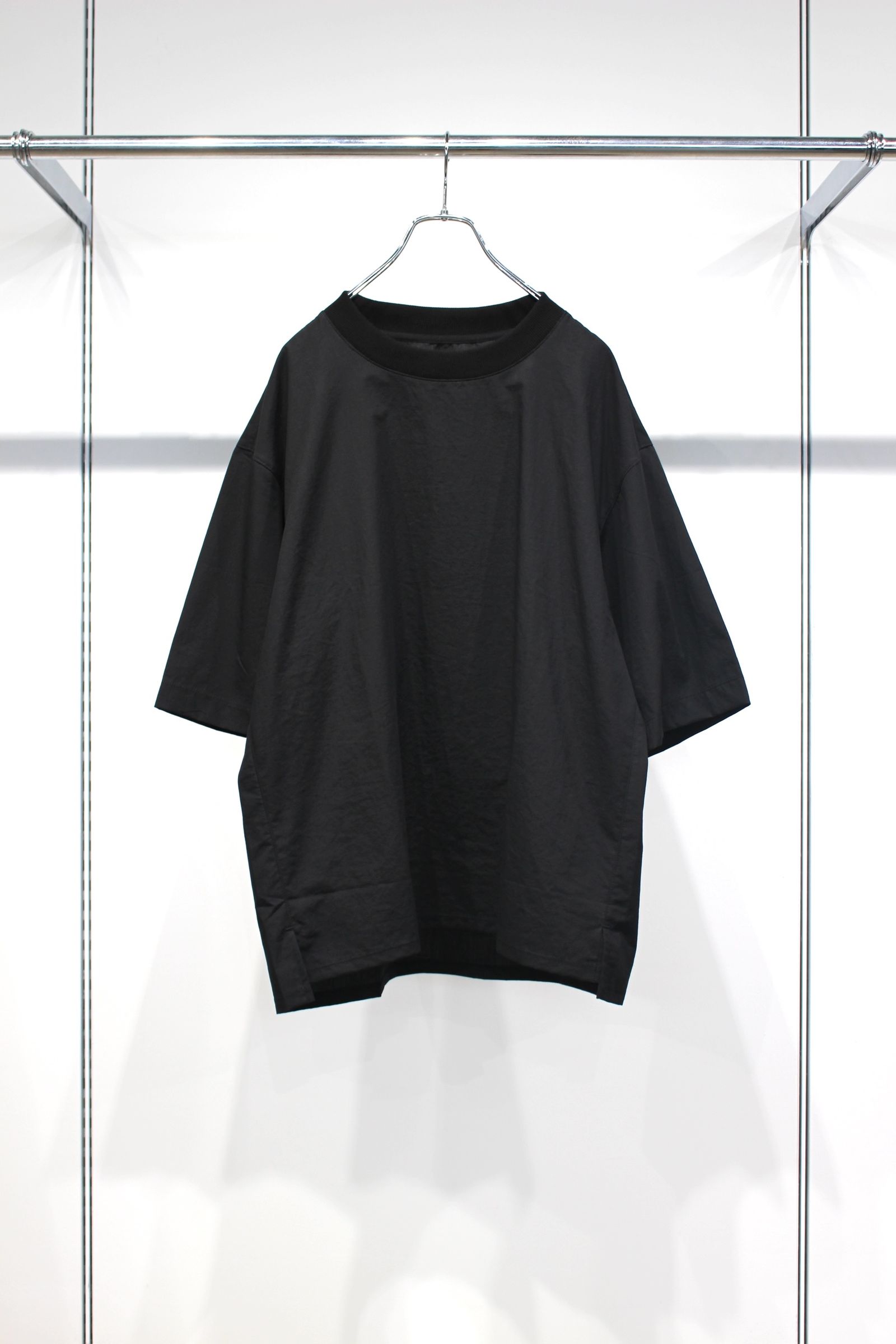 ORGANIC COTTON/LINEN TEE | BLACK | カットソー