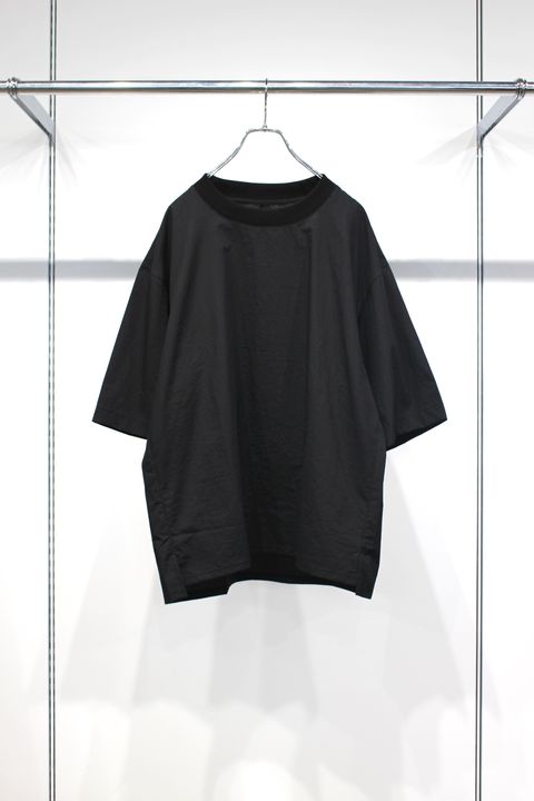 ORGANIC COTTON/LINEN TEE | BLACK | カットソー