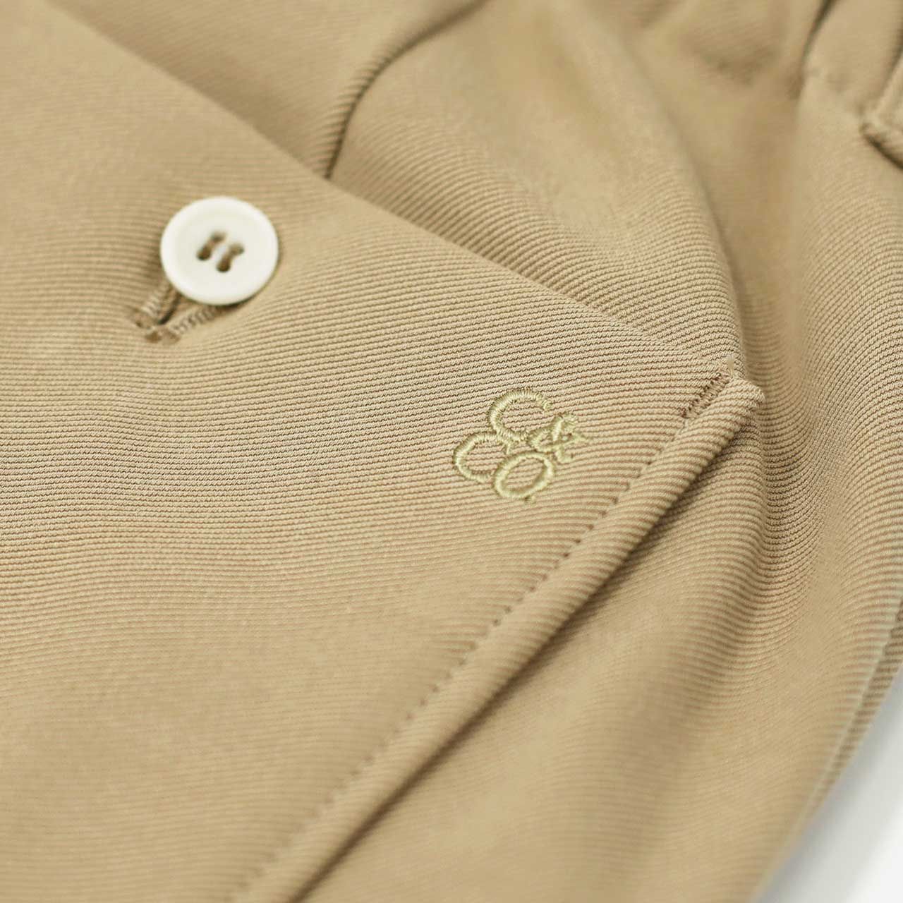 KNIT CHINO-CLOTH PANTS (STRAIGHT) | KHAKI | ニットチノパンツ