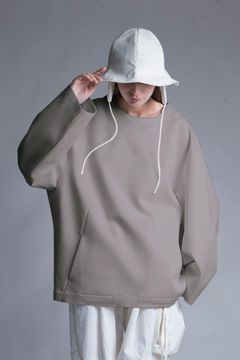 DOUBLE KNIT CREW NECK PULLOVER/BEIGE