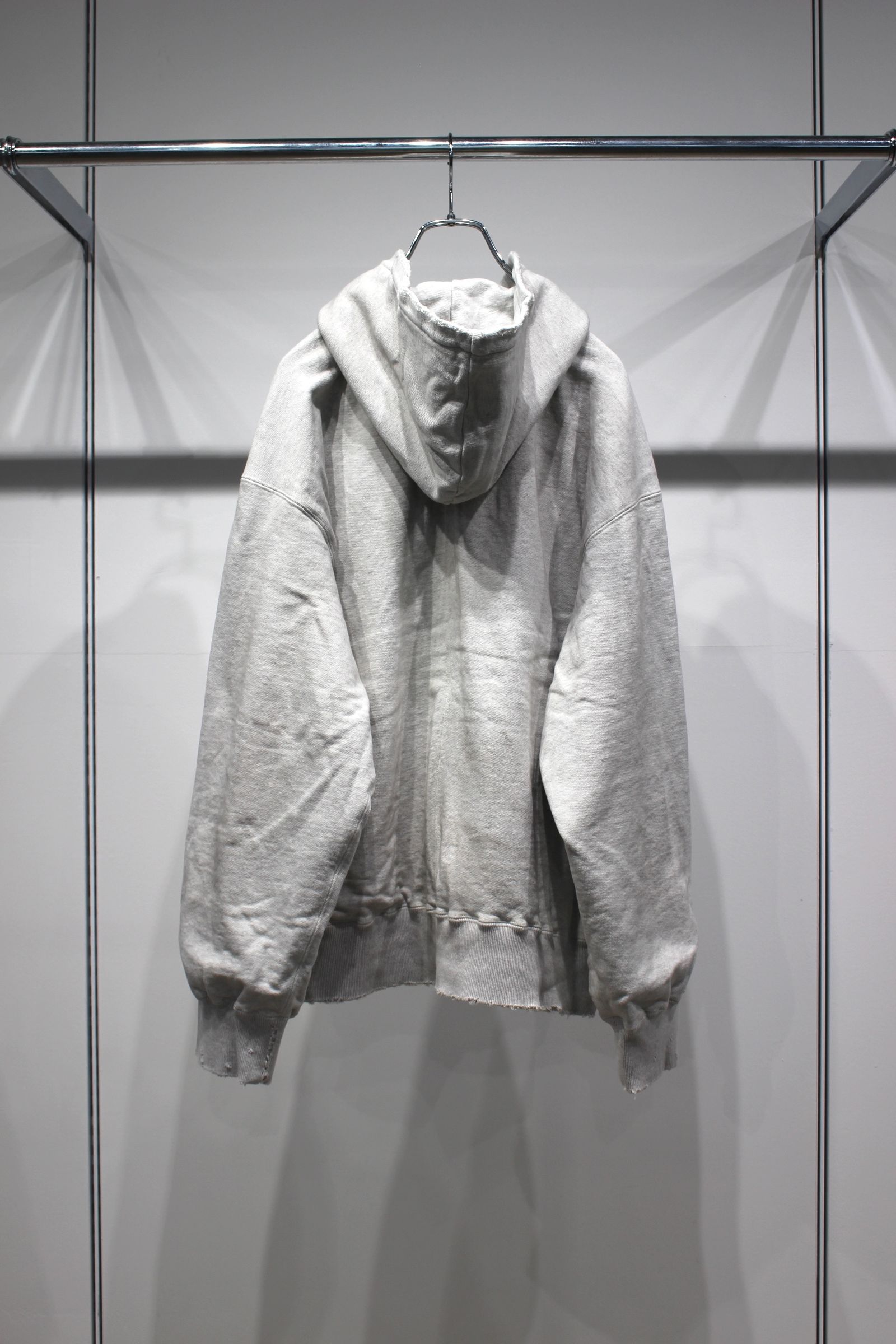 ZIP UP HOODIE | HEATHER WHITE | フーディー