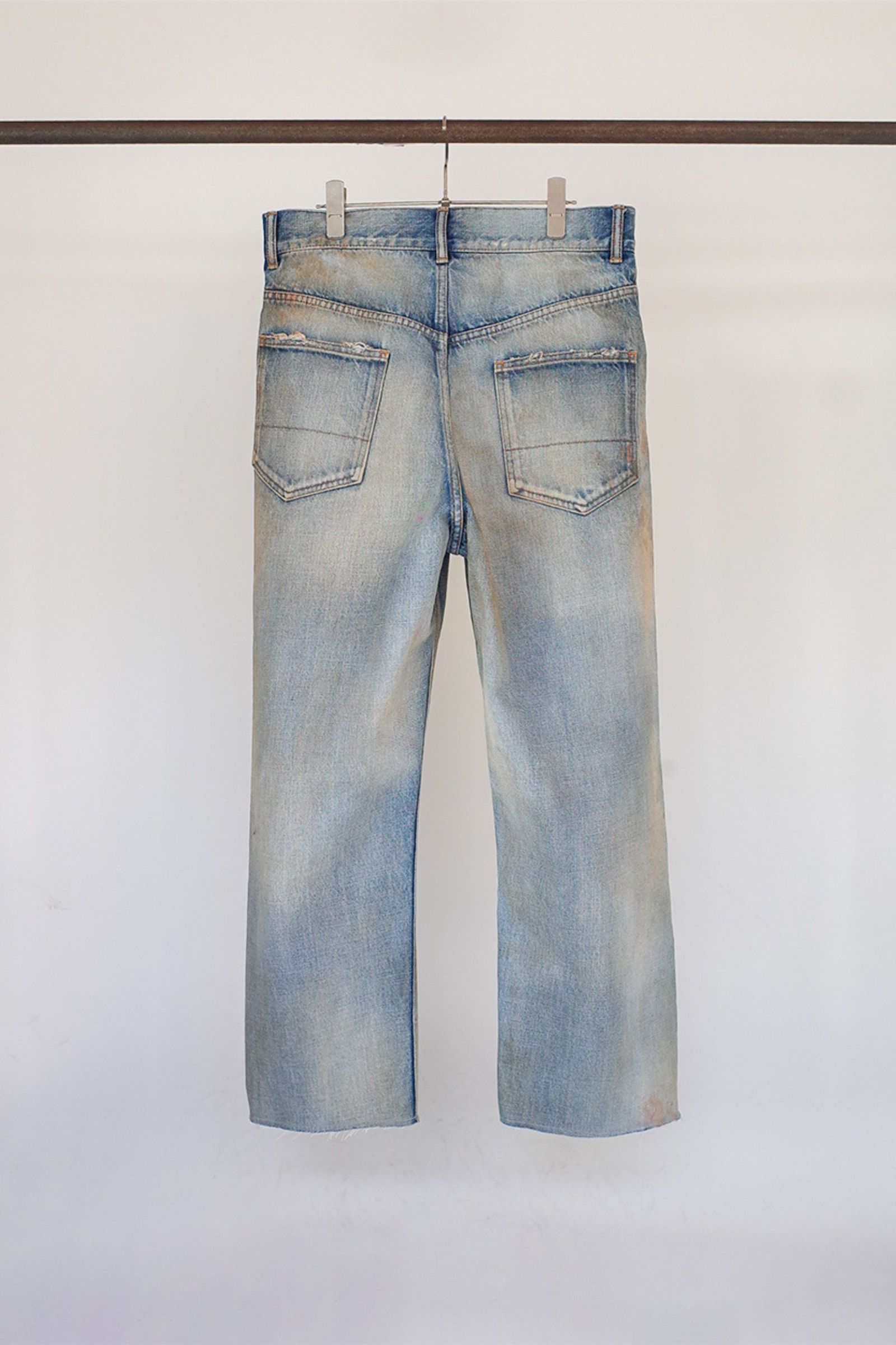 代引不可】 ANCELLM DAMAGESELVEDGE STRAIGHT 5P DENIM tdh