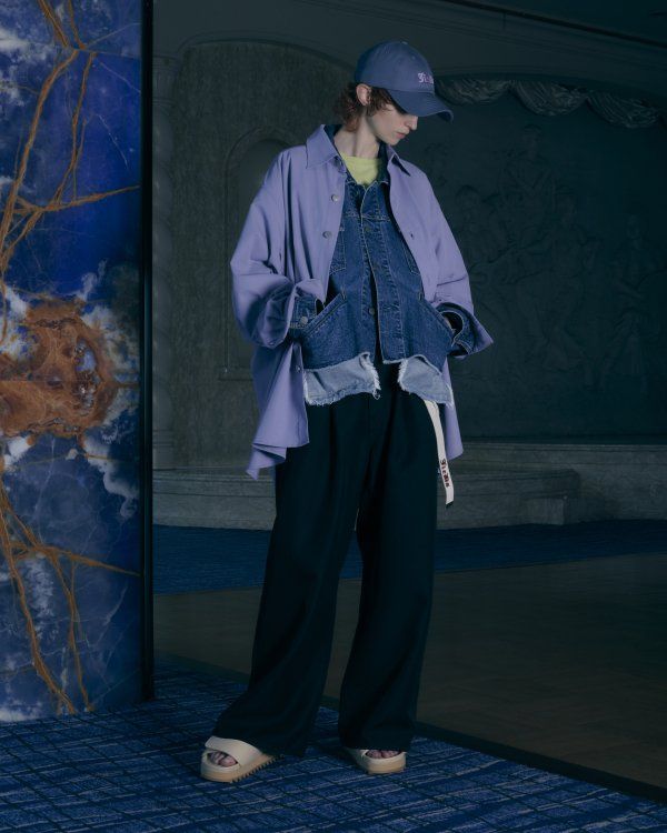 CUT OFF DENIM JACKET/INDIGO