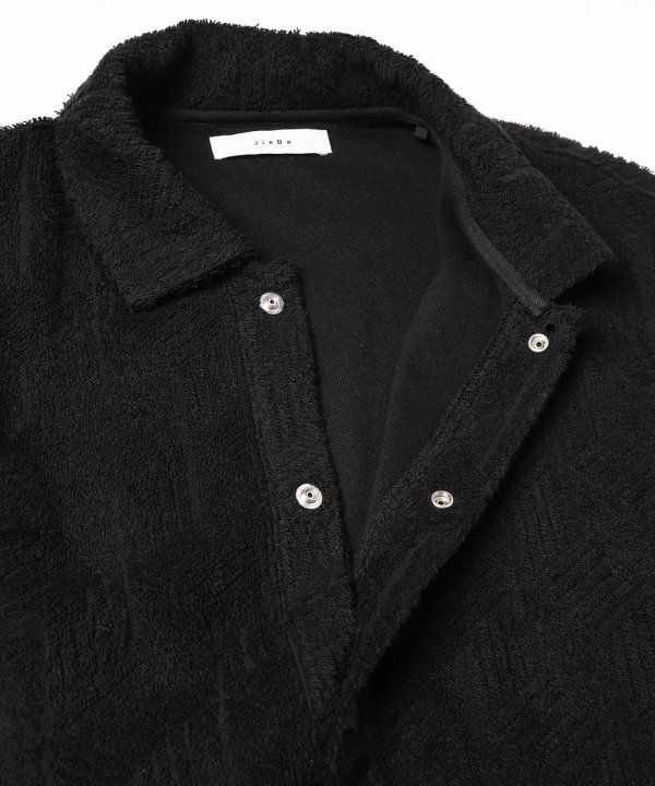 GEOMETRIC PILE SHIRT/BLACK - 1
