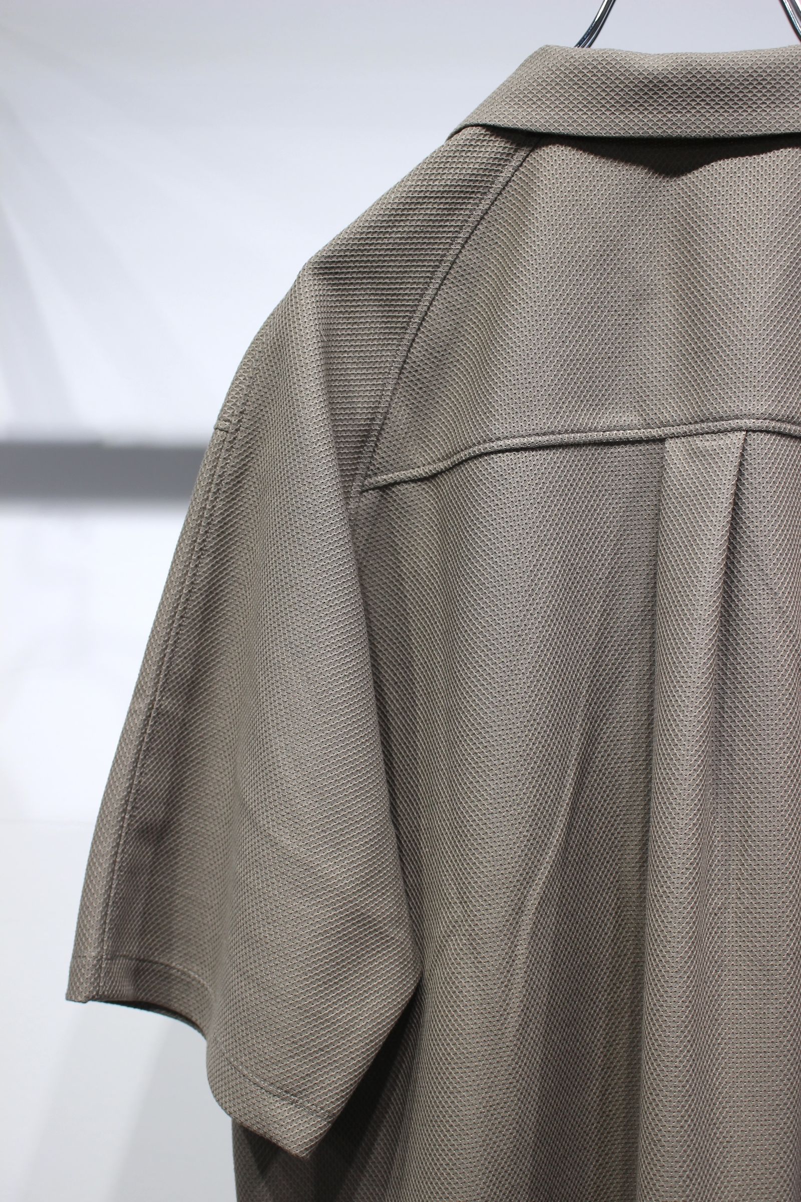 BIRD'S EYE JERSEY OPEN-COLLAR SHIRT | BEIGE | シャツ